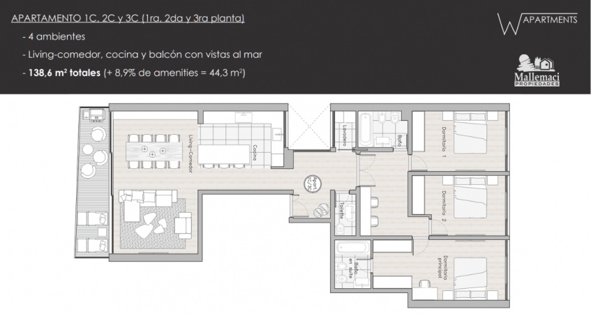 VENTA AL POZO - FRENTE AL MAR, EXCLUSIVAS UNIDADES DE 2 Y 3 AMBIENTES 