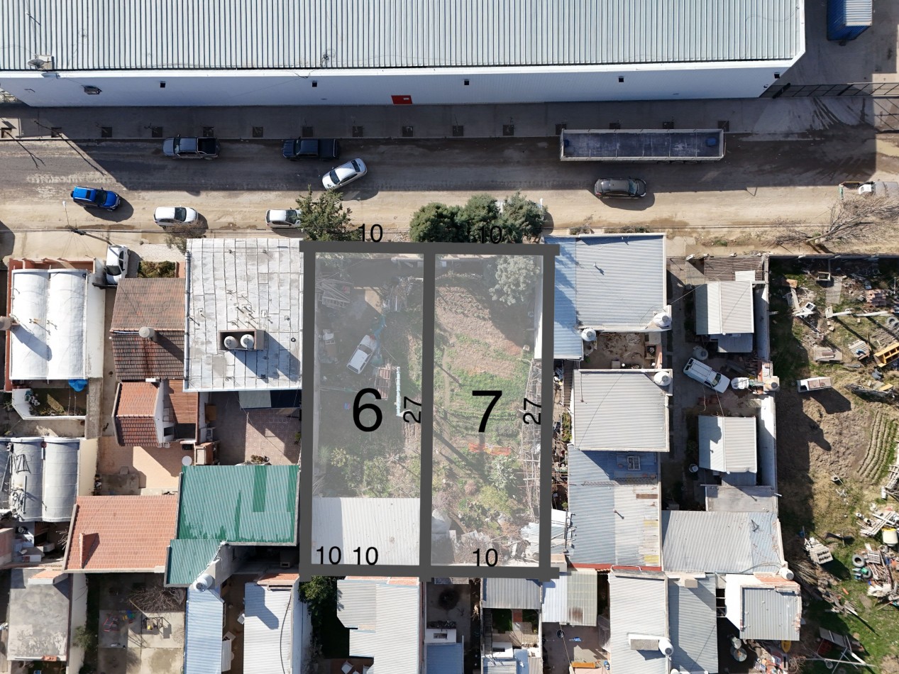 DOS LOTES JUNTOS DE 270 M² CADA UNO CON TODOS LOS SERVICIOS 